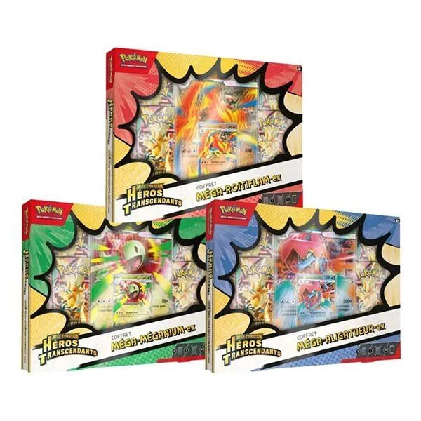 Pokémon Transcendent Heroes Mega Evolution Boxes (ME2.5) - Feraligatr, Meganium & Emboar ex