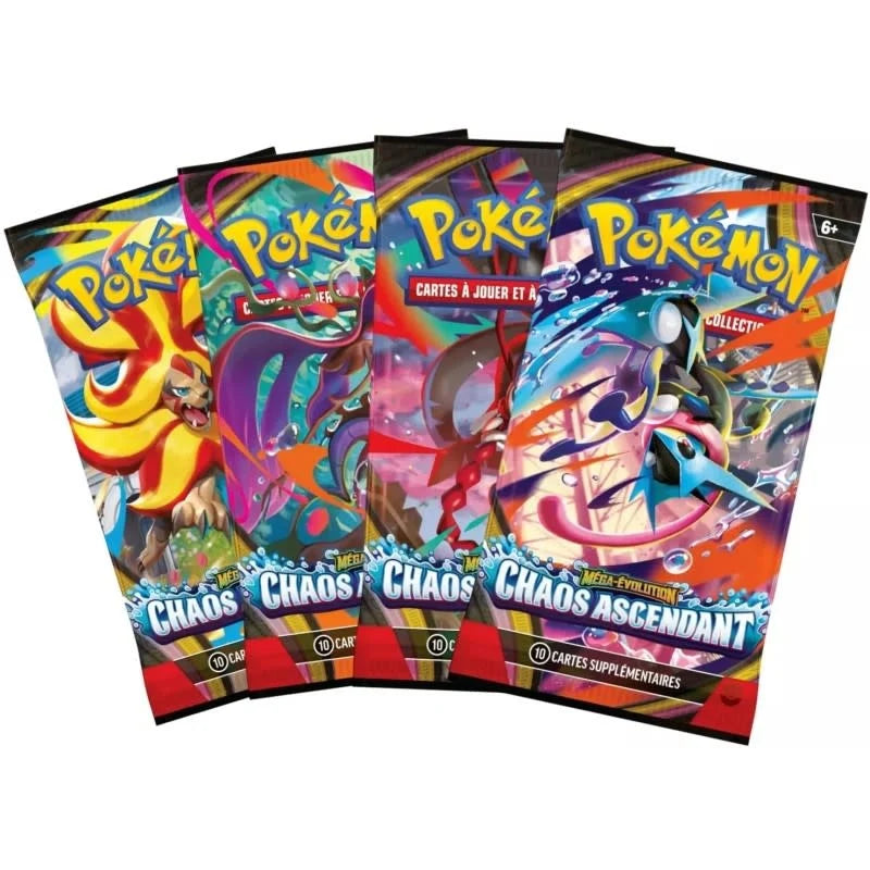 Pokémon : Lot de 5 Boosters Chaos ascendant ME04