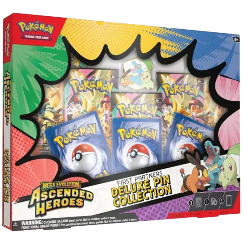 Pokémon : Coffret Deluxe Pin Collection Héros Transcendants ME2.5 – 3 Boosters FR