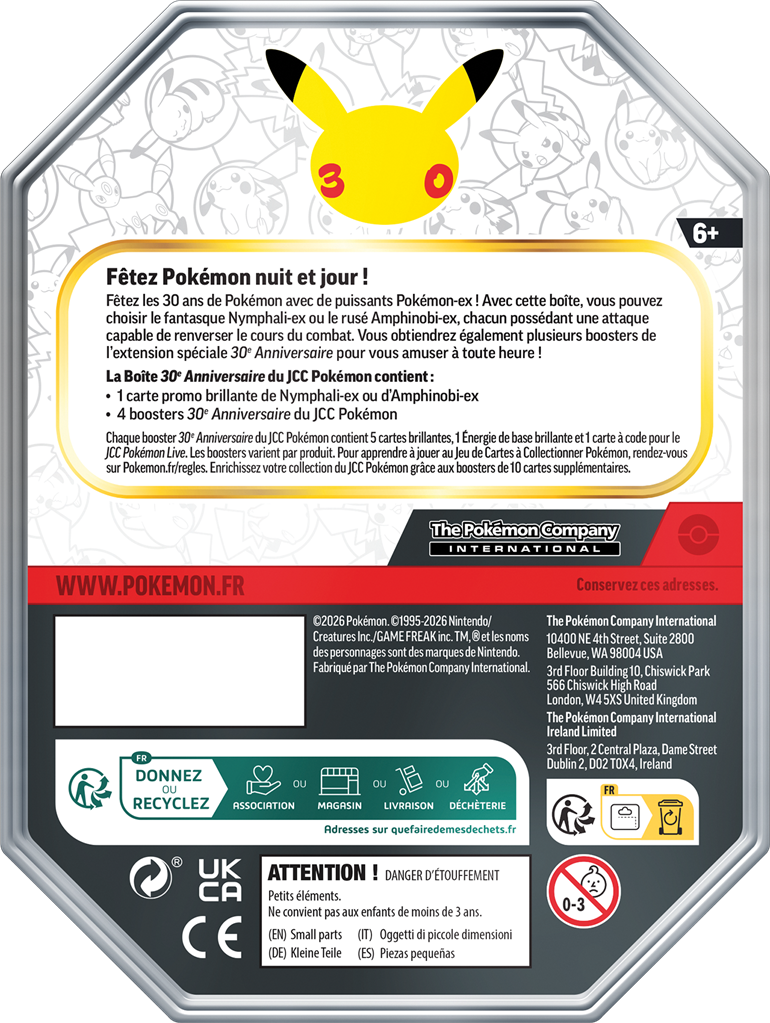 Pokémon Pokébox 30ème Anniversaire - Nymphali ou Amphinobi-ex