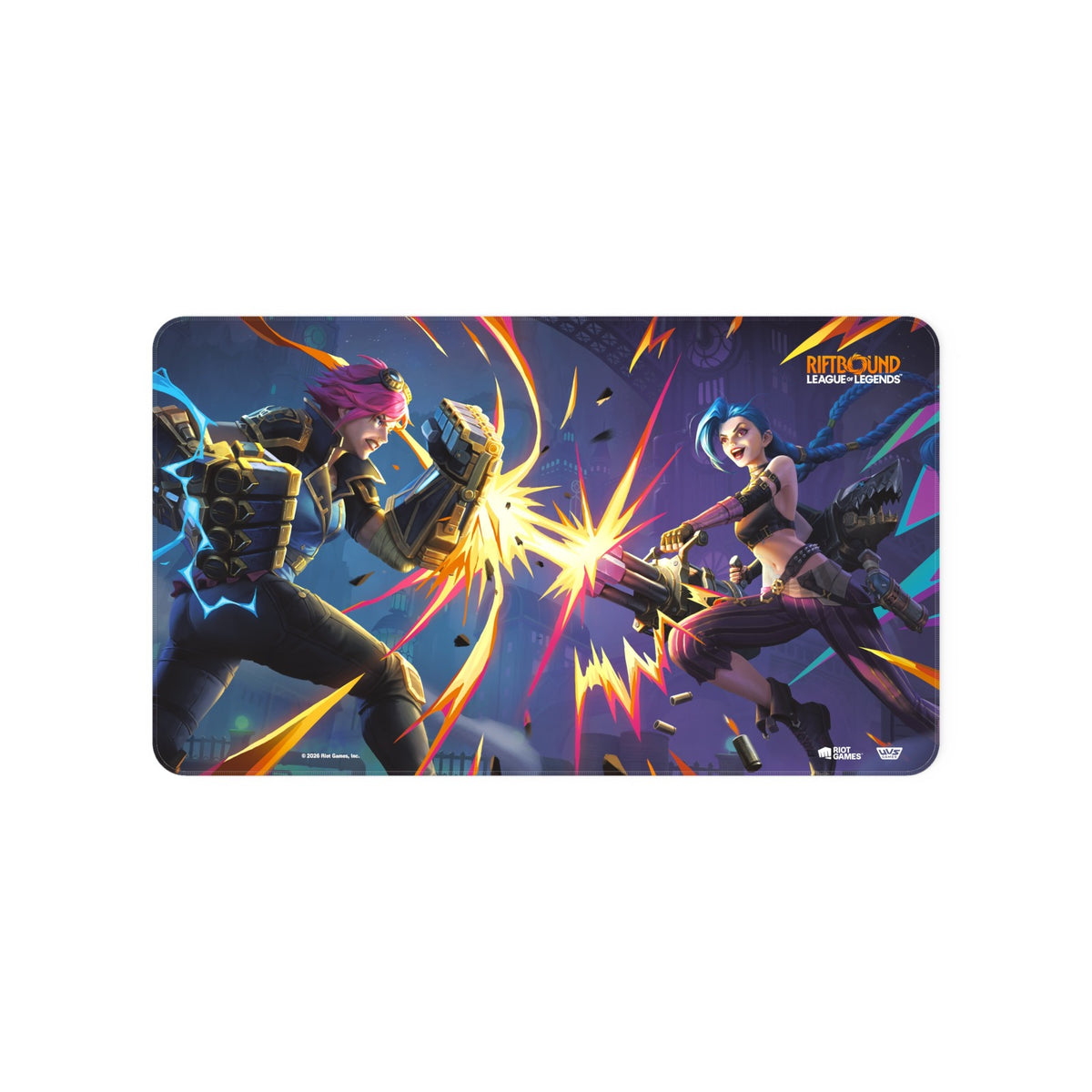 Tapis de jeu Riftbound Jinx vs Vi - Accessoire TCG Premium