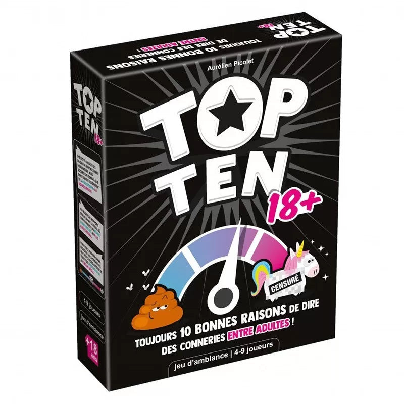Top Ten 18+ : Le Jeu d’Ambiance pour Adultes Totalement Décalé